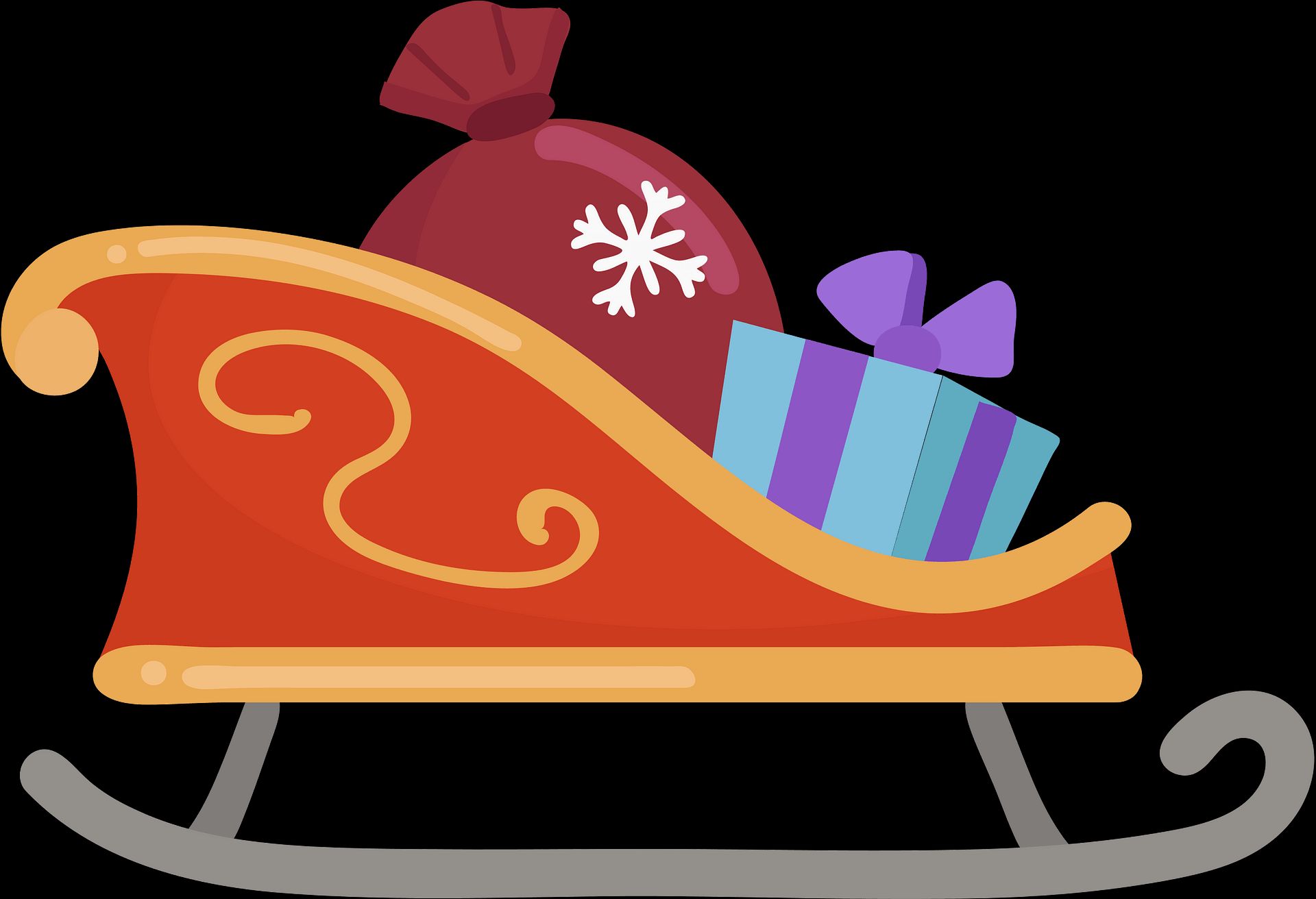 Santa Sleigh Clip Art